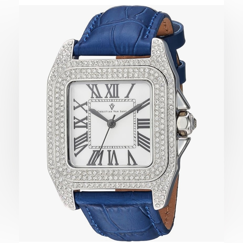 NIB Christian VanSant Women's CV4422 Radieuse Analog Display Quartz Blue Watch
